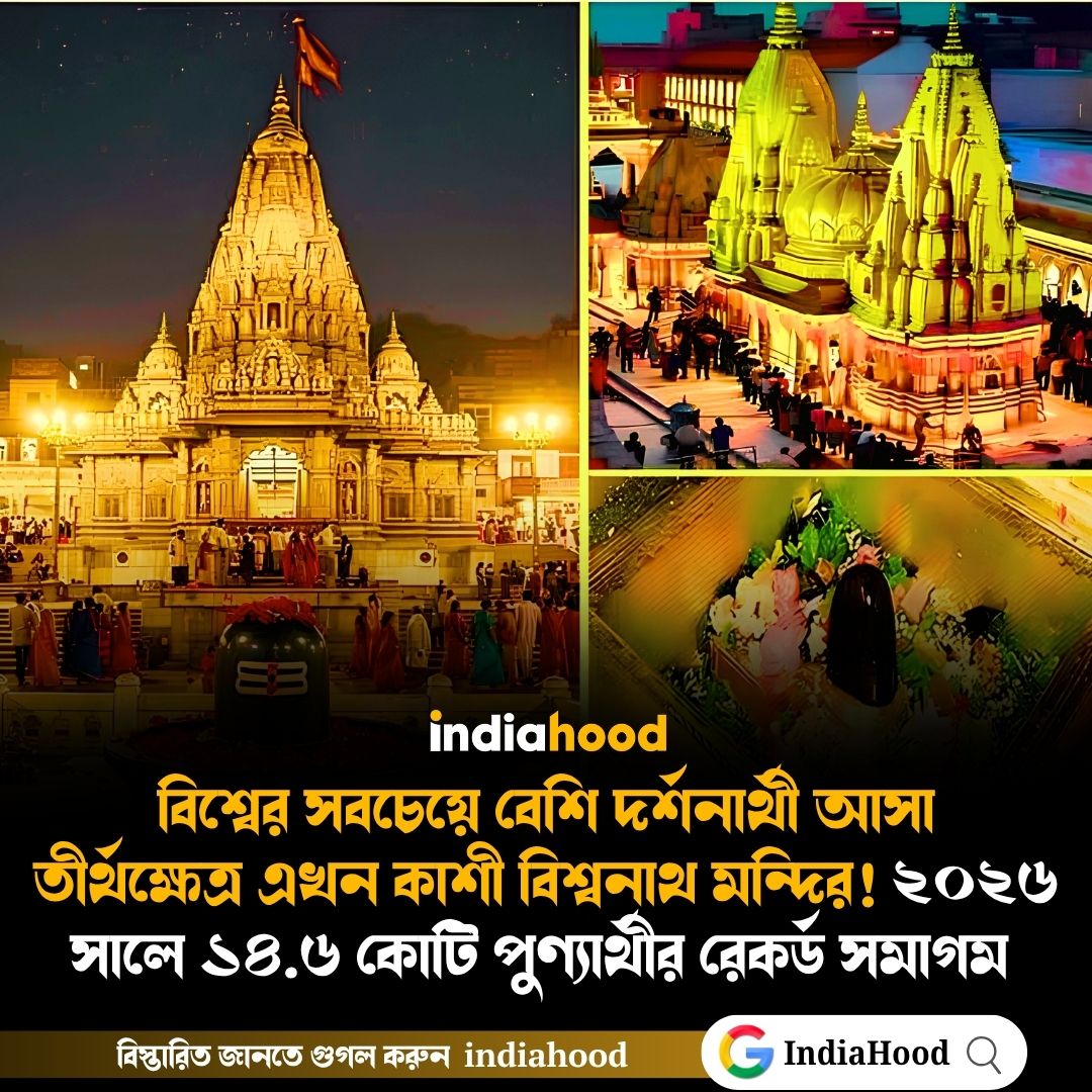 বিশ্বের সবচেয়ে বেশি দর্শনার্থী আসা তীর্থক্ষেত্র এখন কাশী বিশ্বনাথ মন্দির!